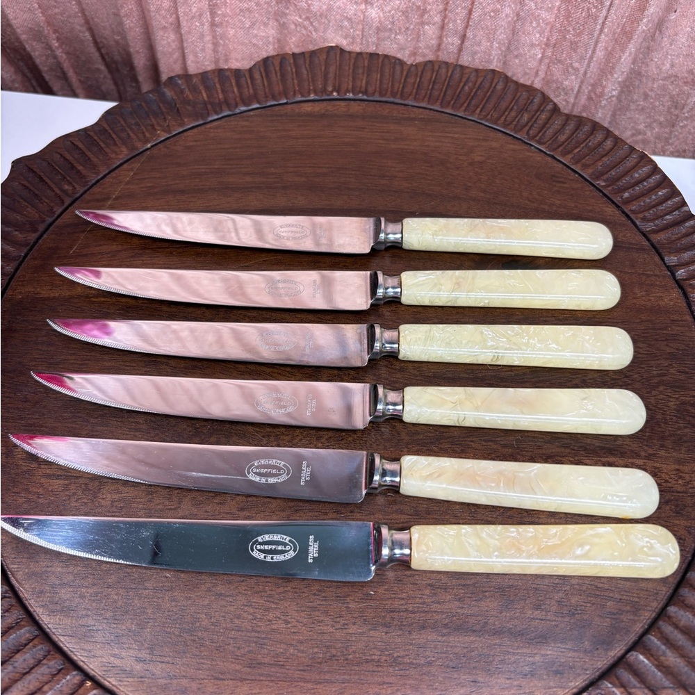 Set of 6 Vintage Everbright Sheffield Bakelite made in England